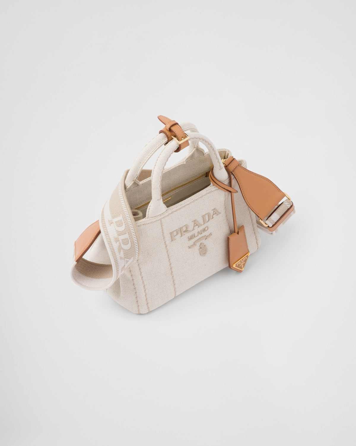 Prada Linen Blend Mini Handbag (日本限定)
