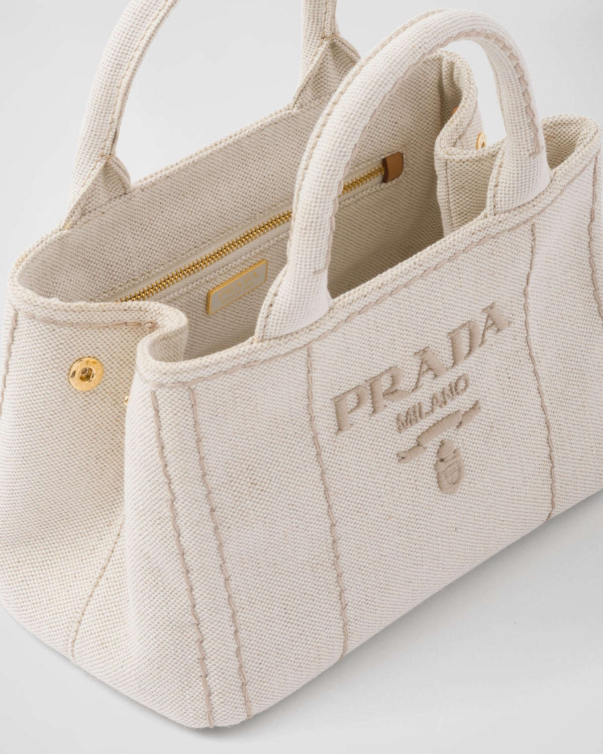 Prada Linen Blend Mini Handbag (日本限定)