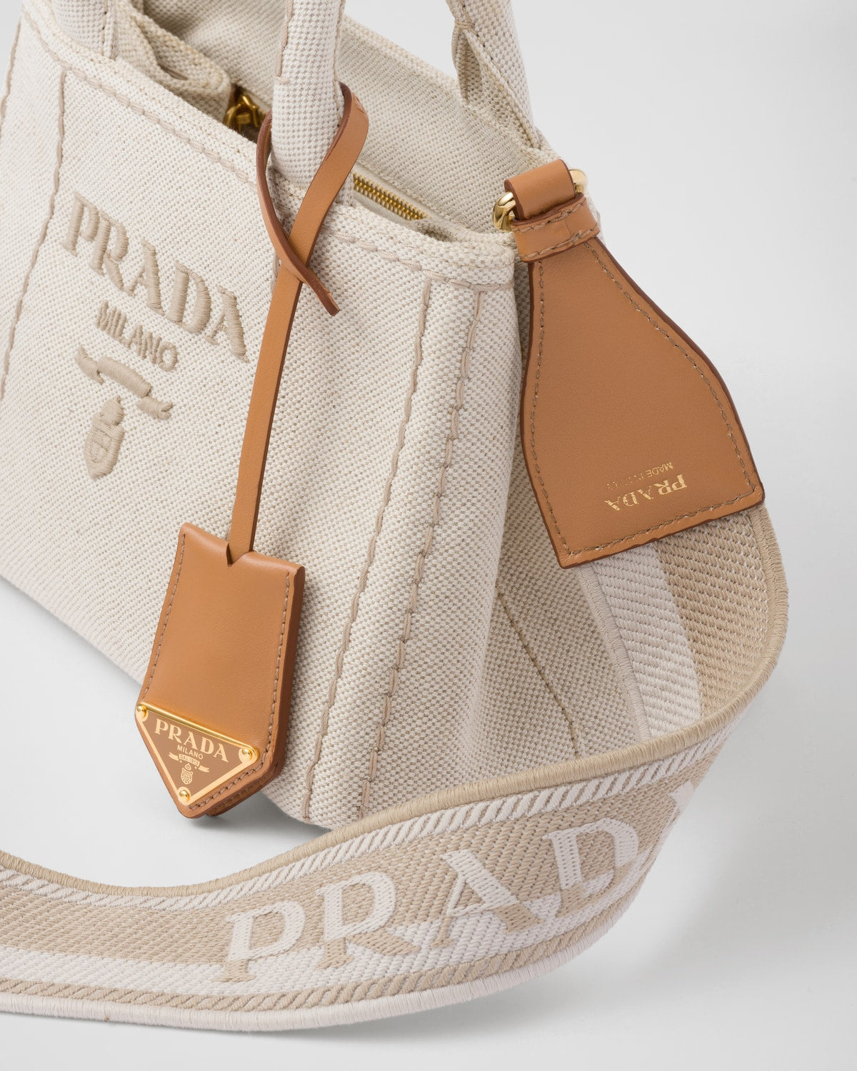 Prada Linen Blend Mini Handbag (日本限定)