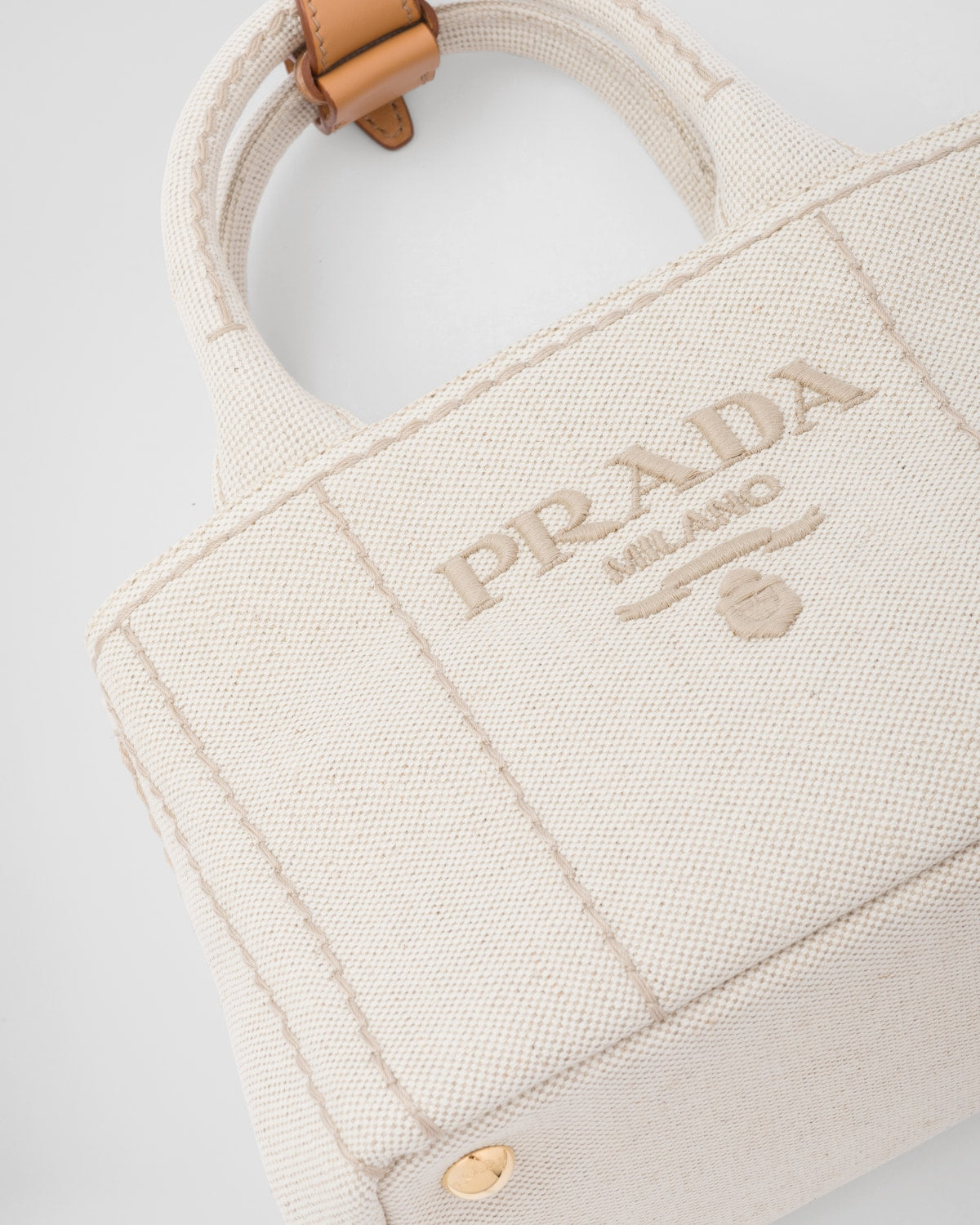Prada Linen Blend Mini Handbag (日本限定)